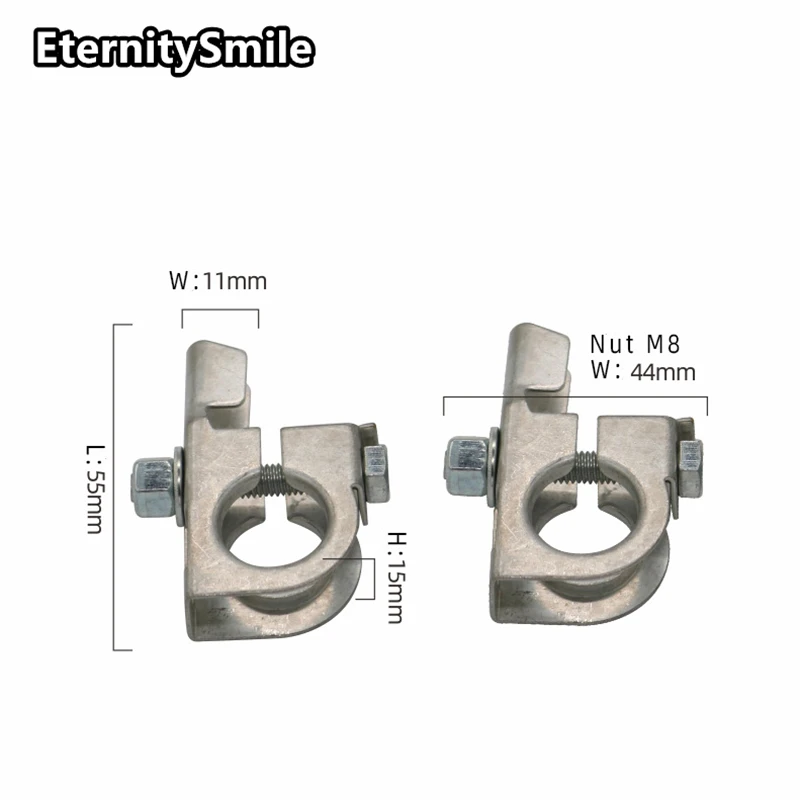 Car battery clamp pure Brass Tin-plated stamping boutique battery terminal Positive &Negative