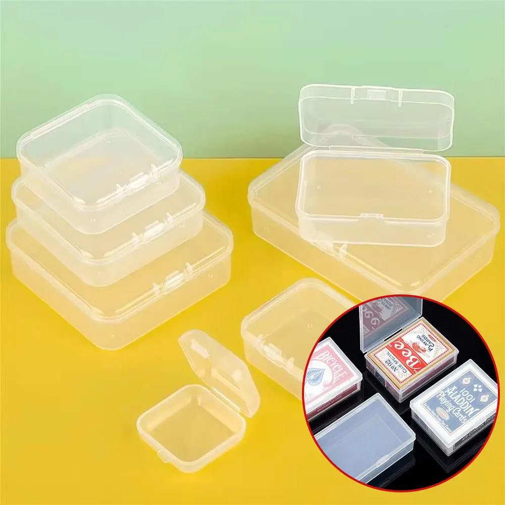 10pcs Plastic Box Rectangular Box Translucent Box Packing Box Storage Box Dustproof Solid Strong Jewelry Storage Case Container