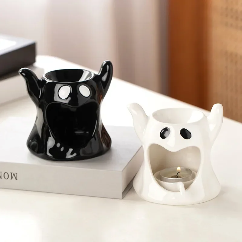 2025 Hot Ceramic Incense Burner Ceramic Essential Oil Burner Fragrance Warmer Tealight Candle Holder Aroma Diffuser Wax Incense
