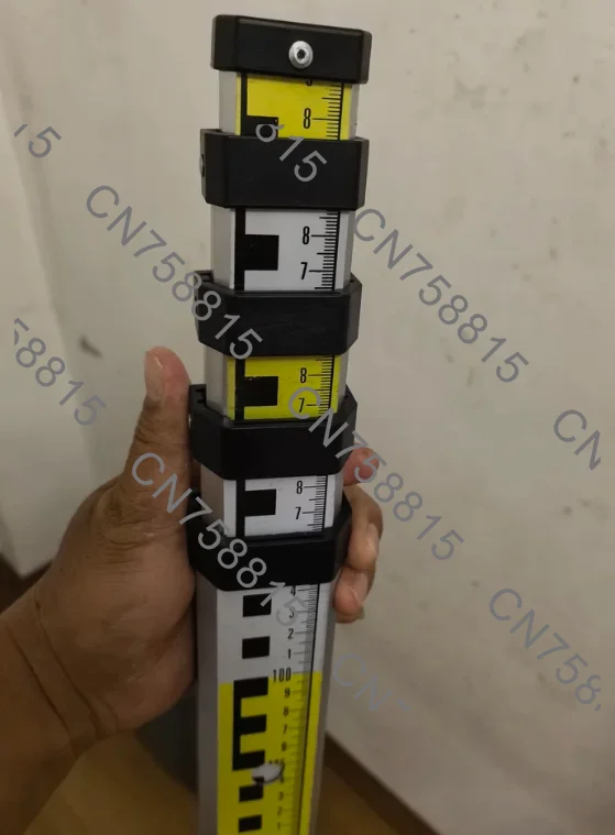 7-3 Telescopic Measuring Ruler Pole Scale, Tower Ruler 5-meter Aluminum Alloy Level, Fast Shipping