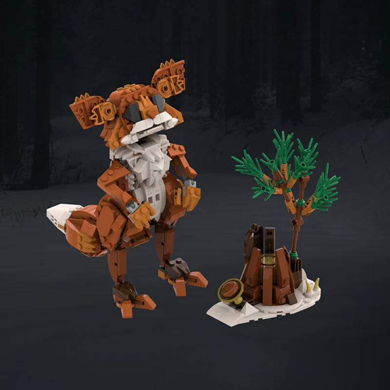 Creators Animal Series Model MOC Building Bricks Large Red Fox Modular Technology Gifts Holiday Assemble Children Toys Suit view 2