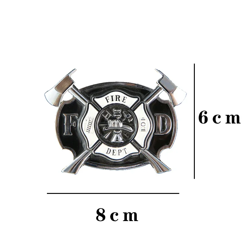 Fire Fighter Metal Emblem FIRE DEPT 3D Morale Badge Hook&Loop Patches for Backpack Decoration Sticker Tactical  Armband