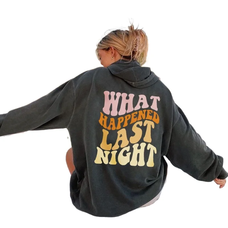 سترة بغطاء للرأس للرجال مطبوعة عتيقة، سترة Y2K كاجوال كبيرة الحجم للربيع والخريف