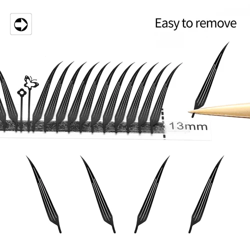 XIUSUZAKI Fox Comic Spire Lashes Premade Fans Extensiones de pestañas Natural Suave Volumen Individual Pestañas postizas Proveedores Maquillaje