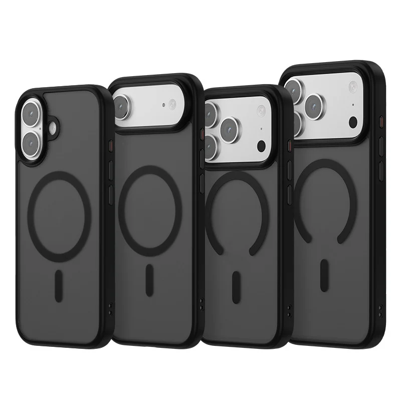 

Matte Translucent for Magsafe Wireless Charge Case For iPhone 17 17Pro 16 15 14 16Pro Max Active Camera Button Shockproof Cover