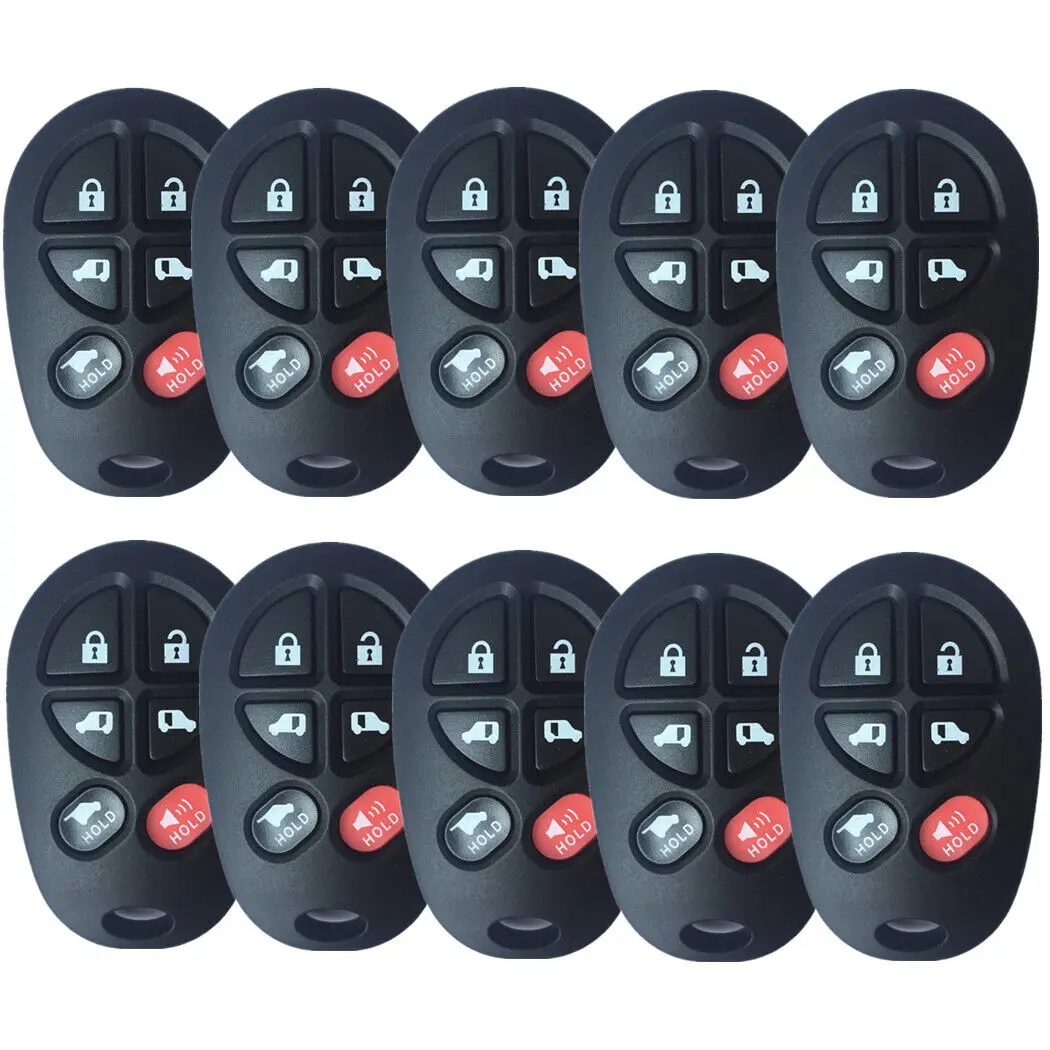

WFMJ 6 Buttons For Toyota Sienna Tundra Sequoia Tacoma Smart Key Fob Shell Fob