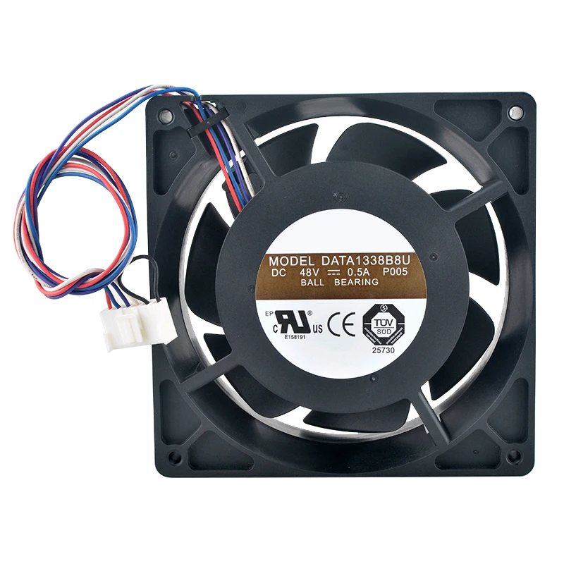 

DATA1338B8U 12.7cm 127mm fan 127x127x38mm DC48V 0.50A (6-pin) Dual-ball bearing high-speed cooling fans for server cabinets