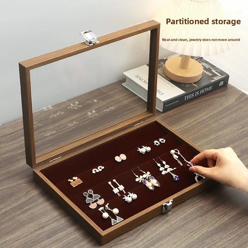 

Top Hot New Trendy Exquisite High-End Large Capacity Necklace Earring Ring Jewelry Dustproof Box Suitable Travel And Home Gift