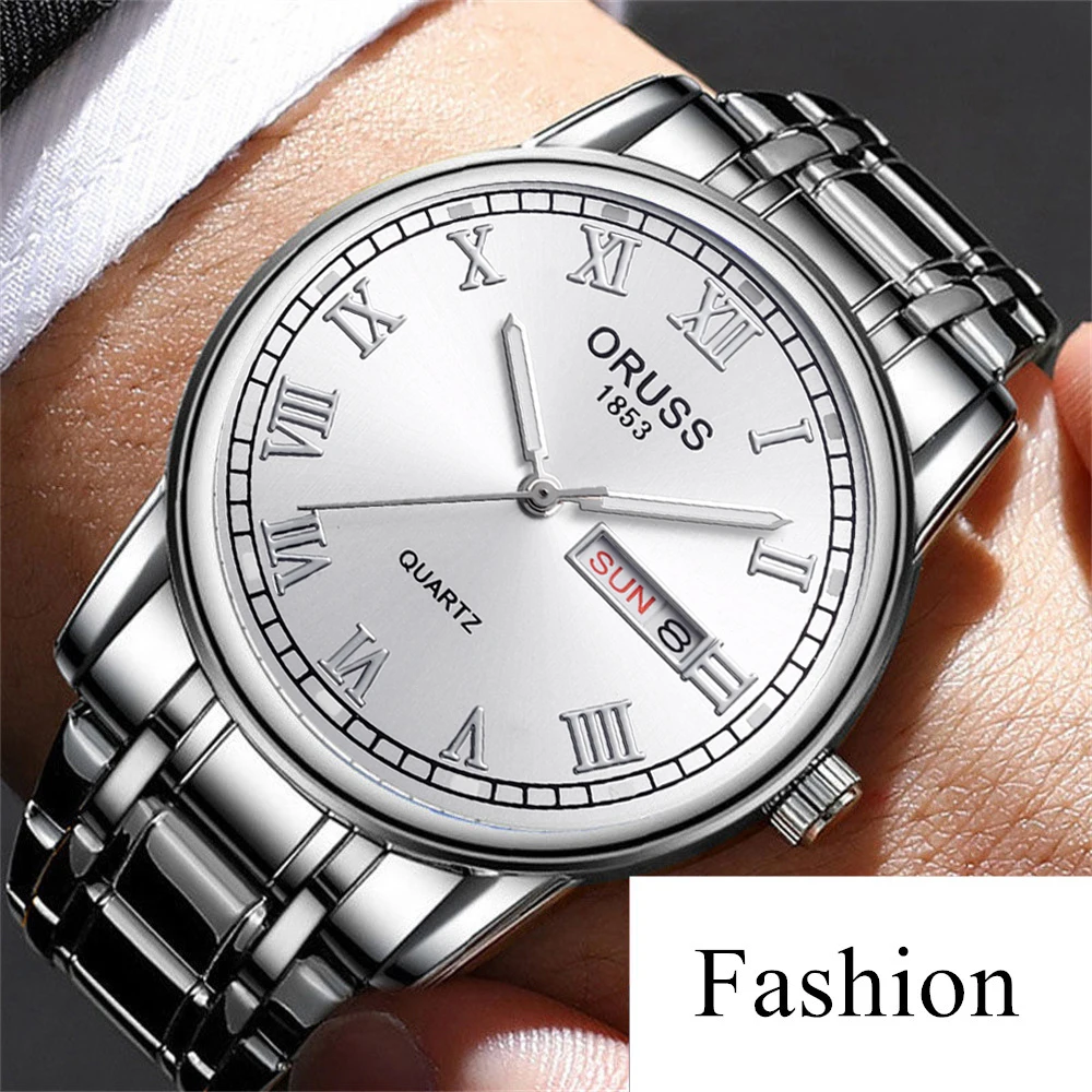 Klassische ausländische Stil Herren uhr atmos phä rische Klasse Mode langlebige langlebige Doppel kalender schöne Freizeit Business Trend Stud