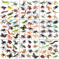 Oenux Insect Animals Model Set Butterfly Dragonfly Bee Beetle Spider Scorpion Mantis Cicada Lizard Garden Miniature Kid Toy Gift