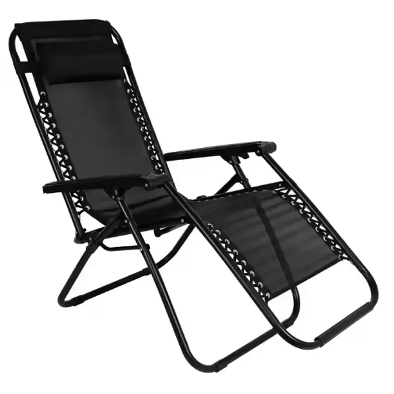 Modern Metal Folding Moon Chair Adjustable Height Mesh Outdoor Garden Beach Leisure Lounge Furniture