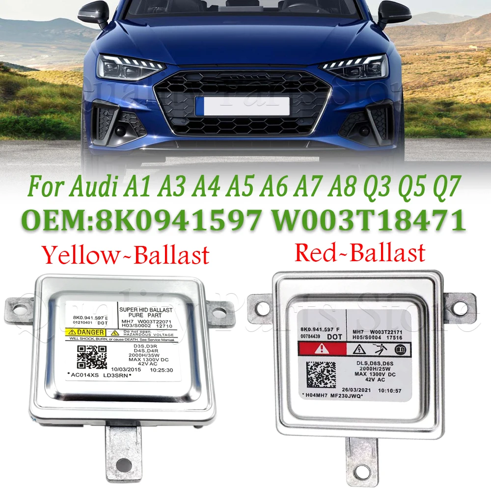 

1PC Car Xenon Headlight Ballast Module HID D3S D3R For Audi A1 A3 A4 A5 A6 A7 A8 Q3 Q5 Q7 V/W CC 8K0941597 W003T18471 8K0941597E