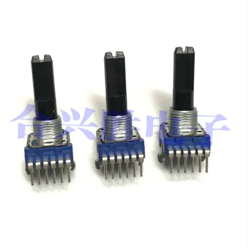 2PCS Double 503W 50K With Midpoint Audio Power Amplifier Mixer Effect Potentiometer 6Pin Shaft Length 23MM