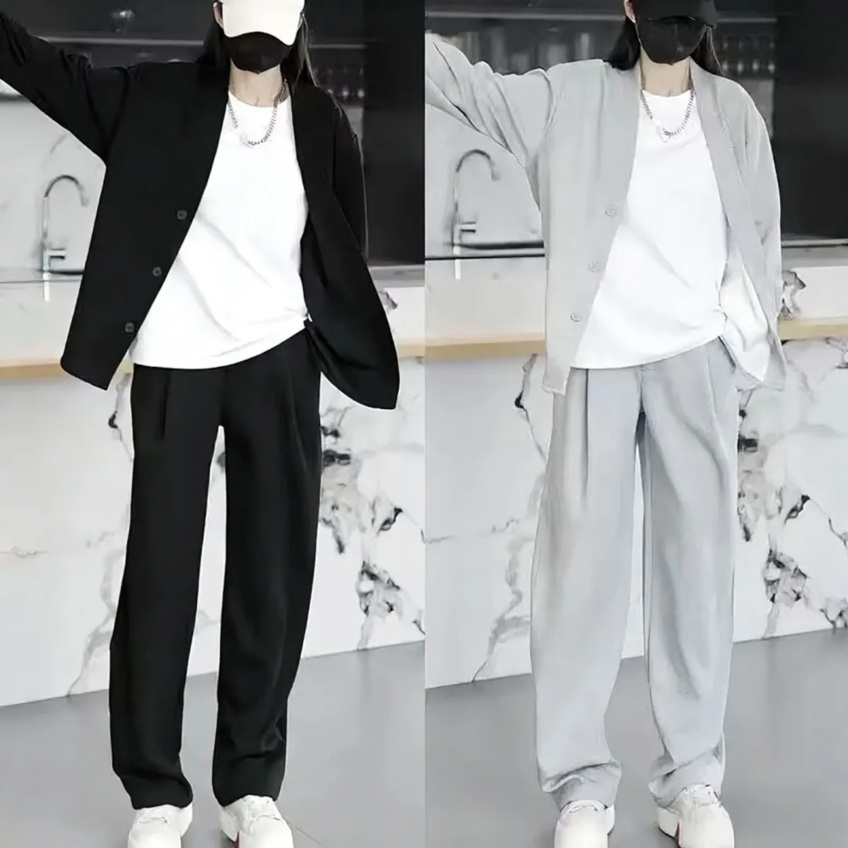 Fall Fashionable Casual Sportswear Set Men's Women's Long Sleeve Two-Piece Suit Comfortable Breathable Polyester Fiber