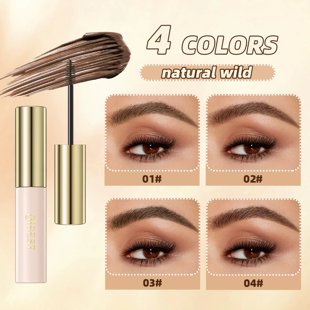 QIBEST 4Color Eyebrow Enhancers Cream Natural Liquid Dyeing Eyebrow Tattoo Pigments Lasting Tint Dye Eyebrows Makeup Eyebrow Gel