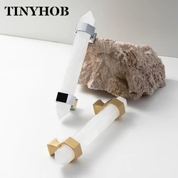 Luxury Natural Crystal Handle Cabinet Knob Handle Dresser Knobs Drawer Pulls Elegant Bright Chrome Furniture Hardware
