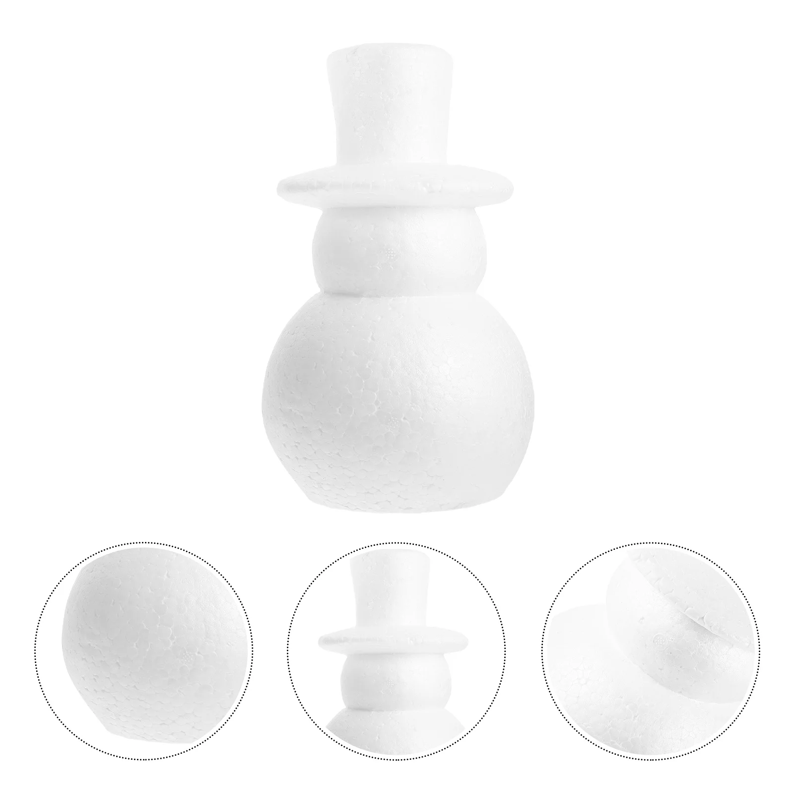 

Christmas Polystyrene Foam Snowman DIY Kit Double Ball Hat DIY Accessories for Indoor Outdoor Decoration Festival Craft