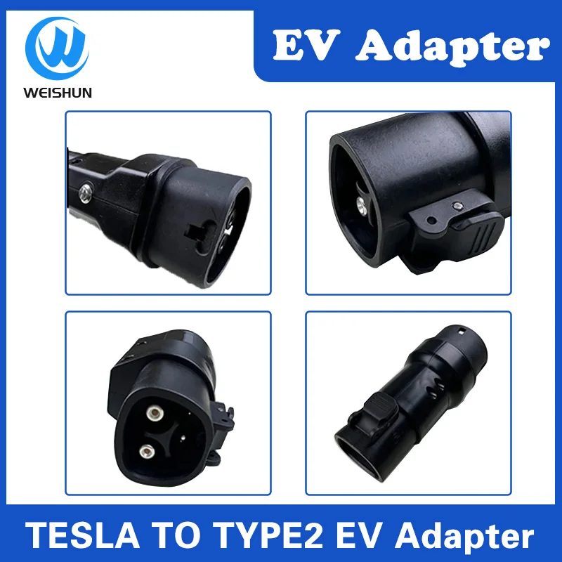 For Tesla to Type2 EVSE Adapter Electric Cars Vehicle Charger 500V 200A Charging Connector Tesla to type 2 adapter Ac connector