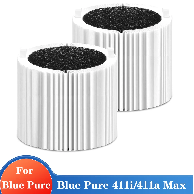 

Сменный фильтр (2 шт.) для Blue Pure 411i/411a Max, совместимый с очистителем воздуха Blue Pure 411i/411a Max, фильтр 3-в-1 H13