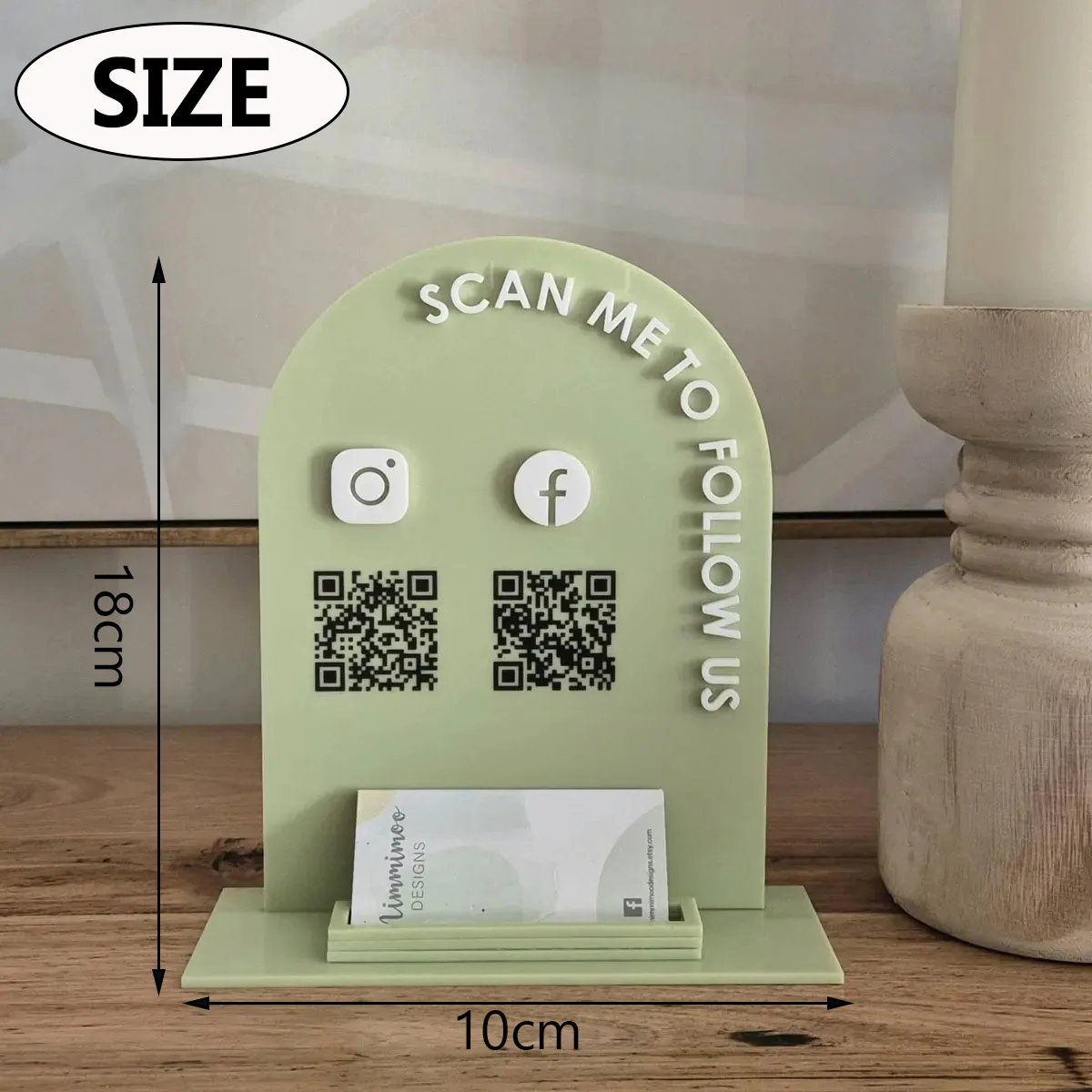 Custom Business Card Acrylic QR Code VIP Ornaments Suitable For Various Corporate Retail Store Front Payment Rack Ornaments