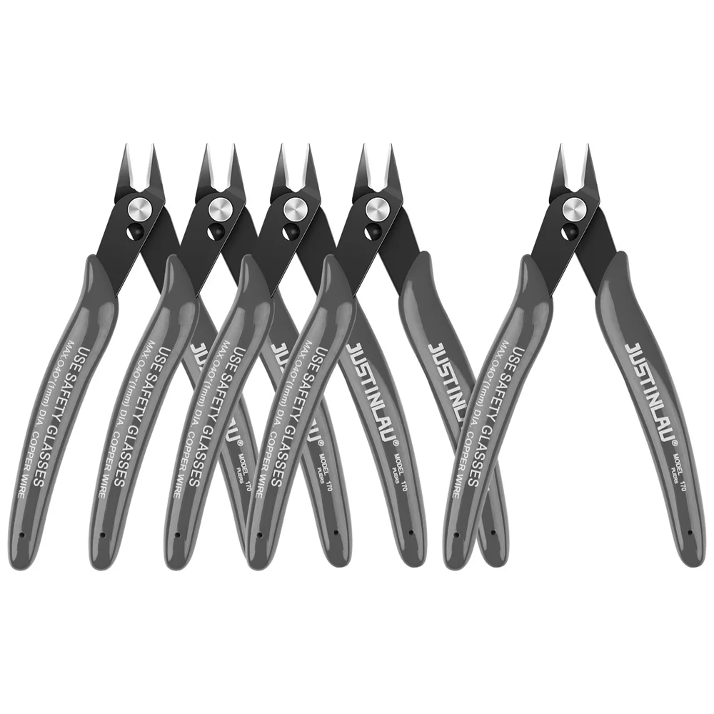 5 Stuks 170 Draad Cutter Diy Trimmer Diagonale Zijsnijden Kabeltang Rood Blauw Tang Hand Mini Knipt Flush Nipper trimmer