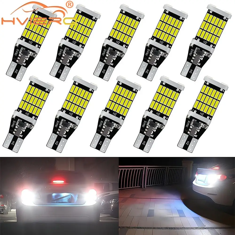 

10PCS Car Light Bulb White LED 1156 1157 Universal Power 12V Backlight 45SMD 4014 Decoded Extreme High Reverse Signal Waterproof