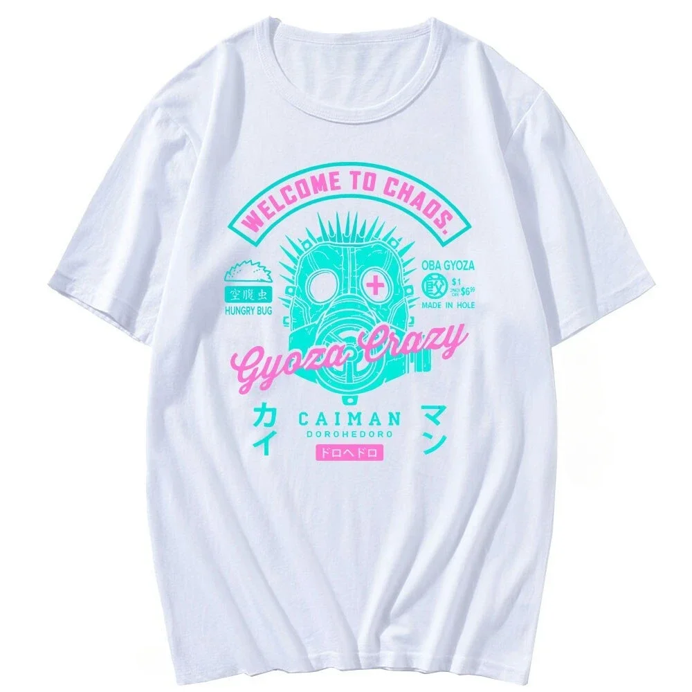 Anime Dorohedoro 90s Welcome to Chaos Print loose fashion fun comic casual street wear trend men women universal T-shirt