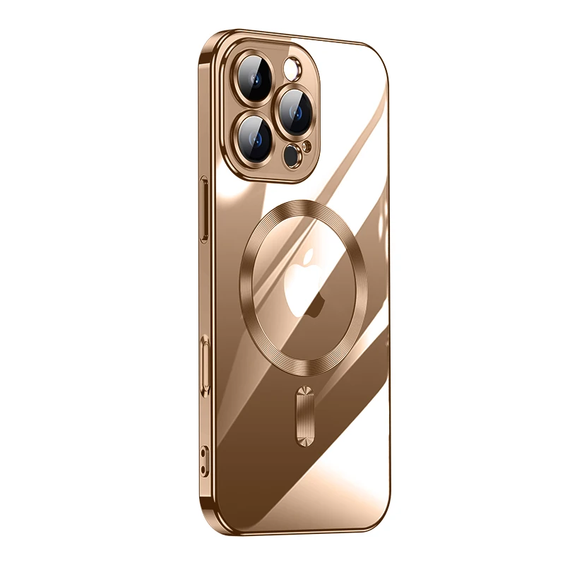 Gold Kamera Objektiv Schutz Fall Abdeckung Für iPhone 16 Pro Max 15 Plus 14 16Pro 15Pro Magsafe Mag sichere Schutz Telefon Zubehör
