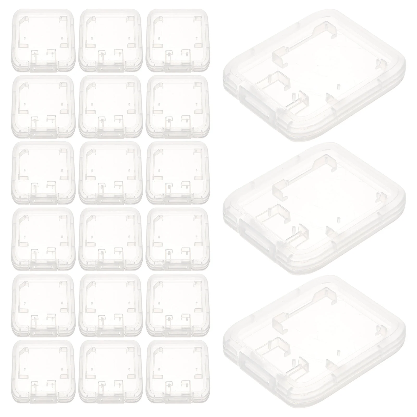 

24 Pcs Memory Card Storage Box Holder Computer Cases with Cover Plastic Small Baby Cards