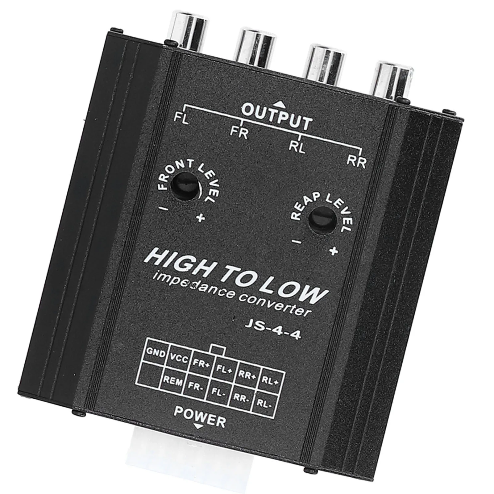 12 فولت 4 قناة محول مقاومة الصوت عالية إلى منخفضة خط سيارة ستيريو راديو المتكلم تردد تصفية مكبر صوت للسيارة إلى خط