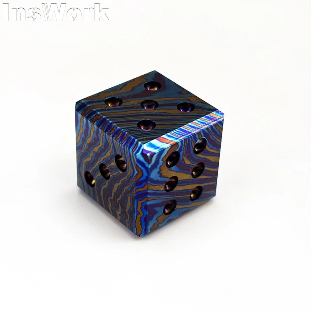 Dados EDC de Damasco de titânio cor brinquedos de mesa brinquedo para alívio do estresse