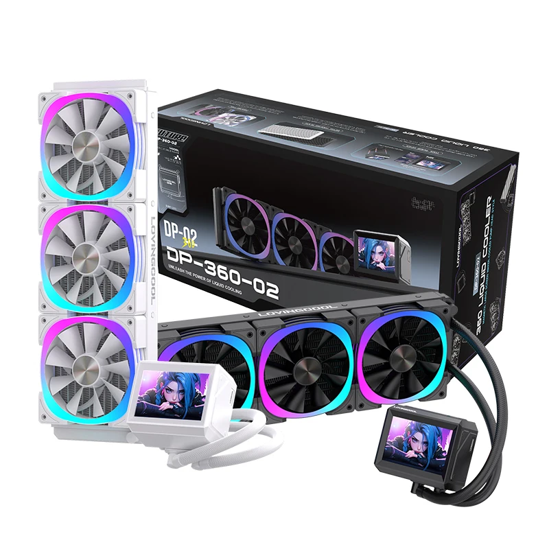 

Lovingcool 2025 New Design 360mm PC Case Gaming CPU Water Cooler 5V ARGB Radiator Liquid Cooler PC for AM5 AM4 LGA 1851 1700