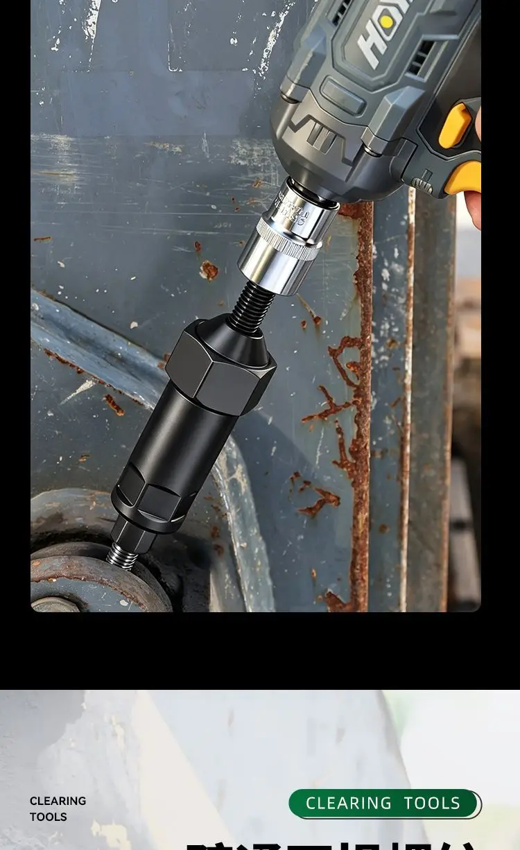 Schmierfittings-Entstopfer-Werkzeug mit Legierungsstößel, 6/8/10mm-Adaptern, kurzen und langen Stäben für verstopfte Schmierleitungen – Detail 12