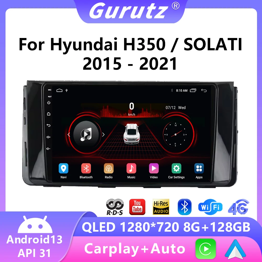 Android 13 For Hyundai H350 / SOLATI 2015 - 2021 Car Radio Multimedia Video Player Navigation GPS 5G WIFI BT 4G LET NO DVD QLED