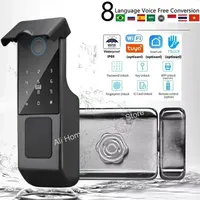 Tuya WIFI Biometric Fingerprint Lock Outdoor IP68 Waterproof Electronic Smart Door Lock TTlock Bullhead Lock App Remote Unlock