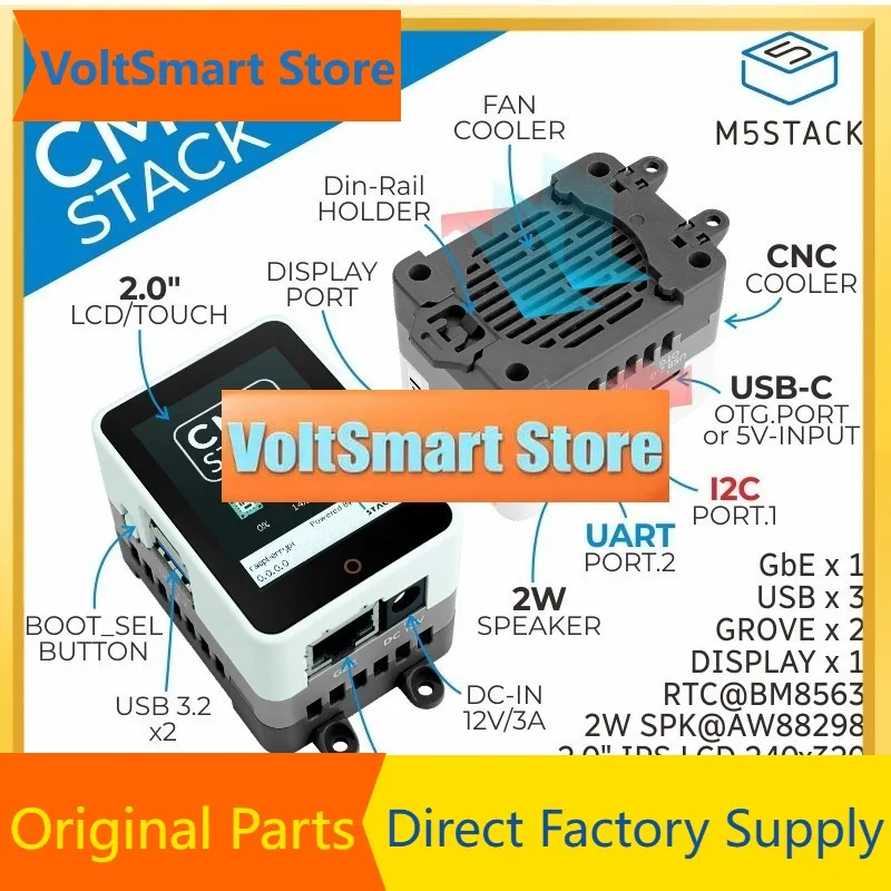 VoltSM5Stack CM4Stack Development Kit (CM4104032) Powered By Raspberry Pi