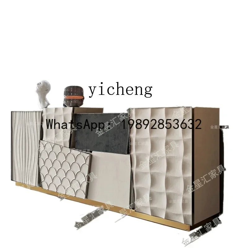 

Dining Side Storage Cabinet Light Luxury Large Living Room Home Entrance Cabinet Creative Decorative Art Chest of Drawers