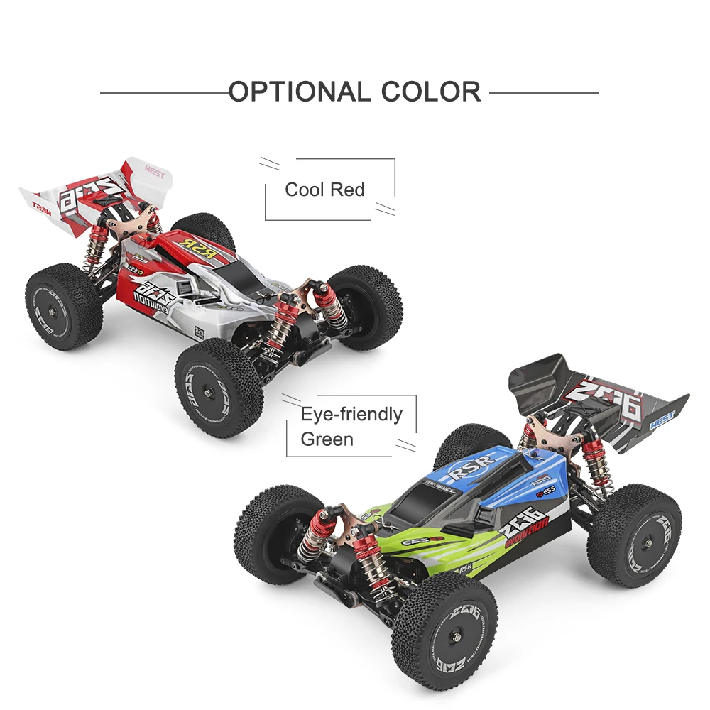 Wltoys XKS 144001 1/14 RC Car High Speed Racing Car 2200mAh Battery 60km/h High Speed 2.4GHz RC Buggy 4WD Off-Road Drift Car RTR