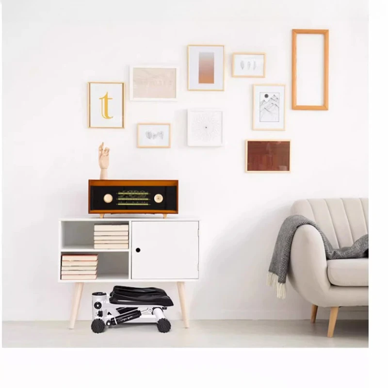 ستيبر منزلي أسود مدمج للنساء - مدرب لياقة بدنية متعدد الوظائف مع شريط مقاومة، معدات صالة ألعاب رياضية منزلية متينة