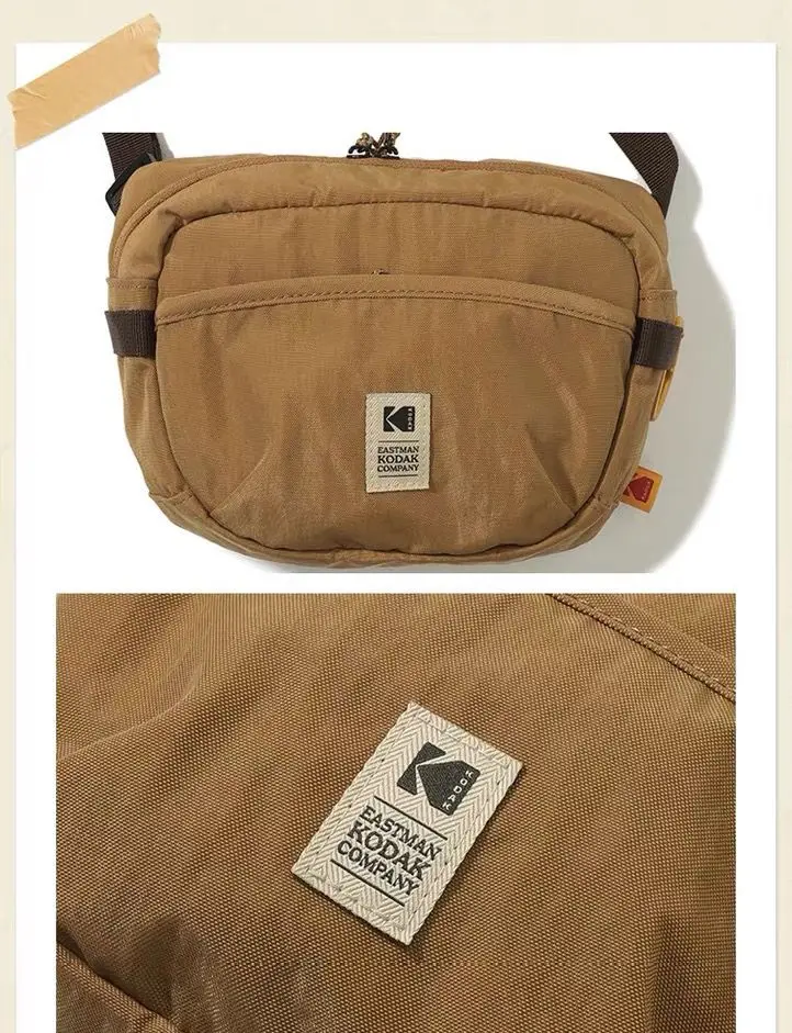 KODAK Retro Casual Kontrastfarbene Outdoor-Umhängetasche mit mehreren Taschen – Detail 9