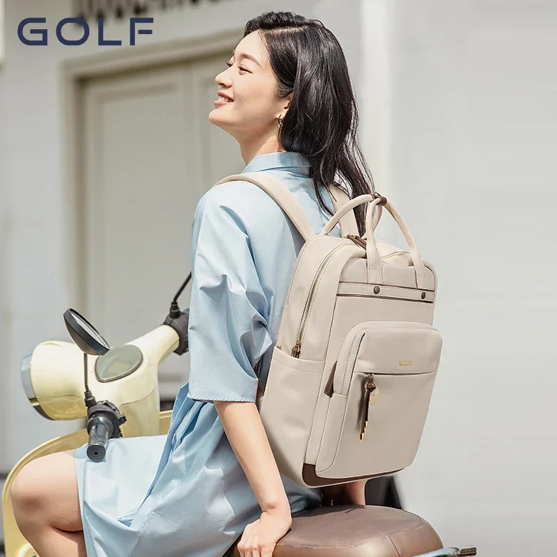 Plecaki GOLF dla kobiet 2024 Torba na wycieczki służbowe Pasuje do 15,6-calowego laptopa Oxford Fashion Travel Commuting Backpack Torby z uchwytem