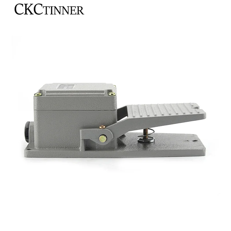 LT3 foot switch non-slip aluminum shell momentary pedal silver contact machine tool accessories waterproof 15A/250V gray