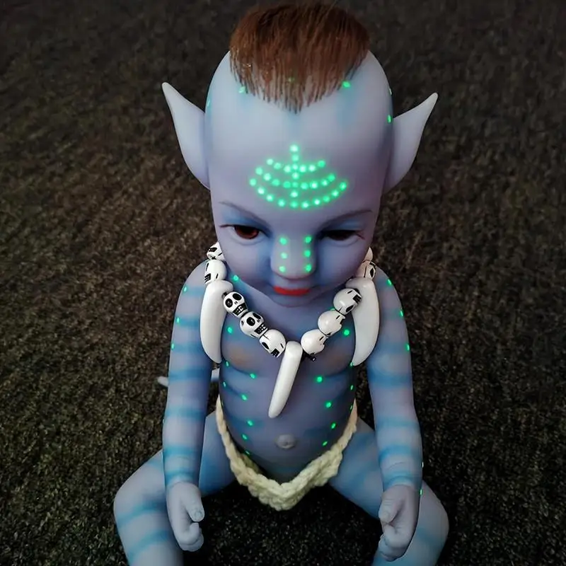 Leuchtende Avatar puppe realistische wieder geborene Baby puppen lebensechte neugeborene Babys chlaf puppe Jungen Mädchen simulierte Puppe Kinder geschenke