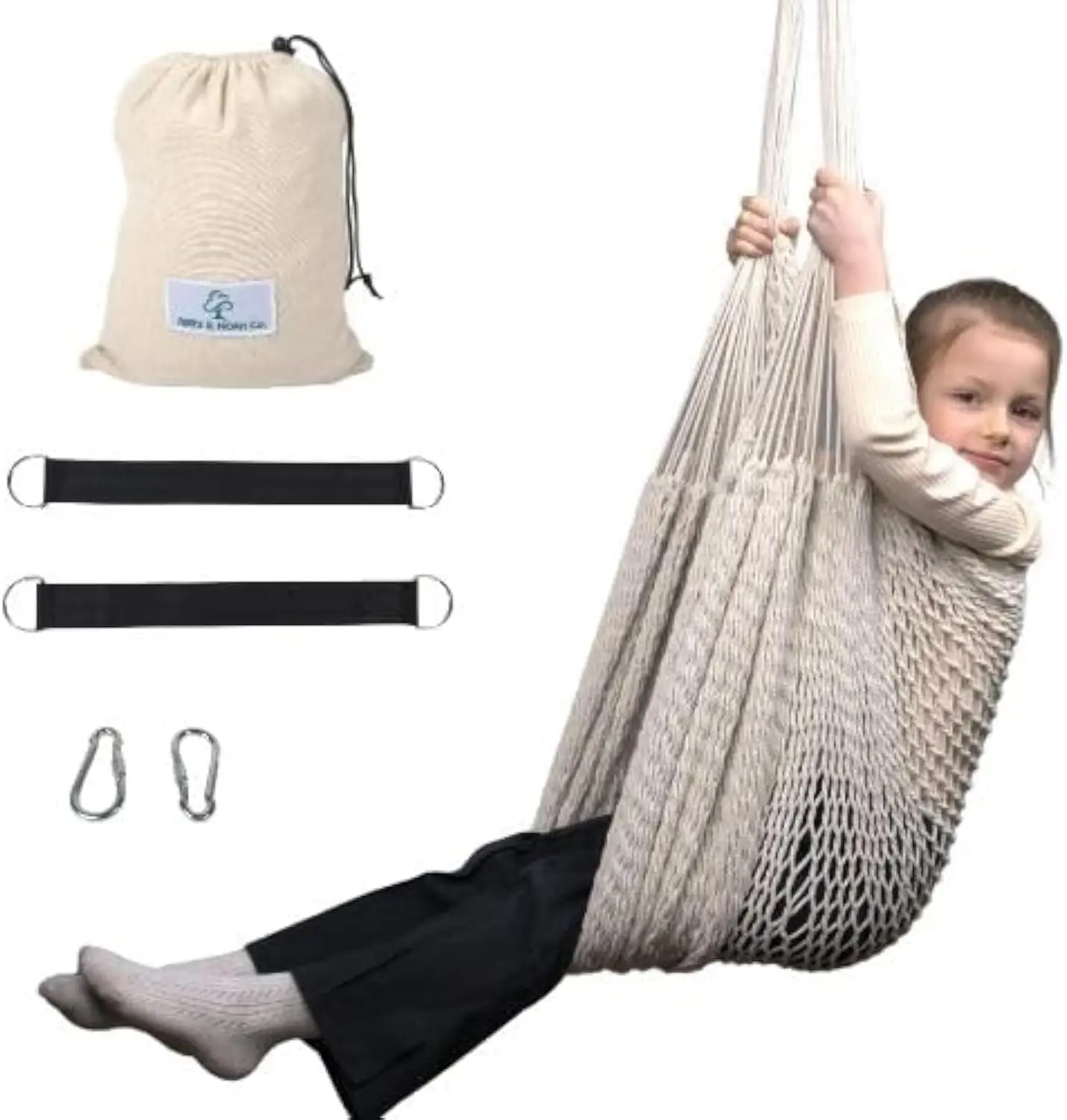 

Therapist-Designed Sensory Swing for Adults & Kids with ADHD, Autism, Anxiety - Hammock Swing Outdoor Swings for Adults - Sensor