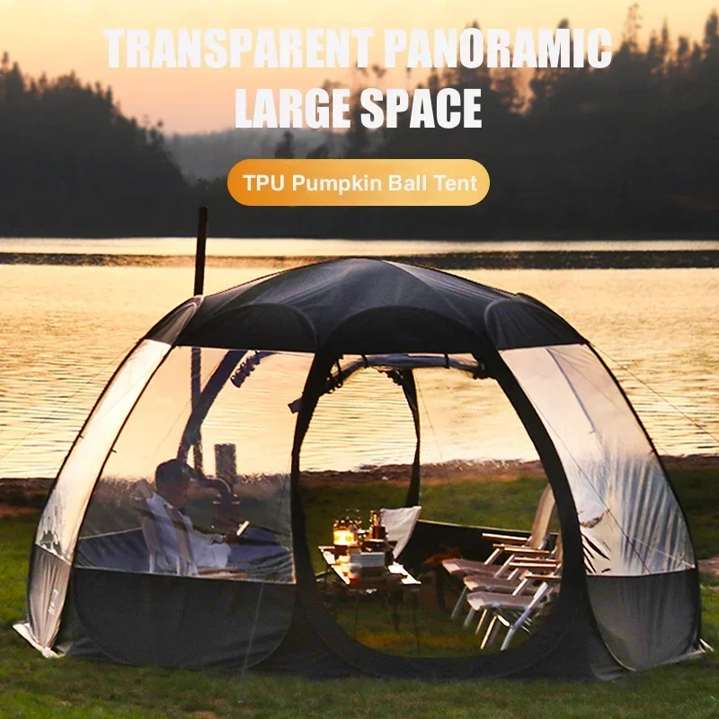 High Quality Easy-Fold and Easy Open-Up Mesh Type Pumpkin Shaped Tent for Camping Multiple Tent Options