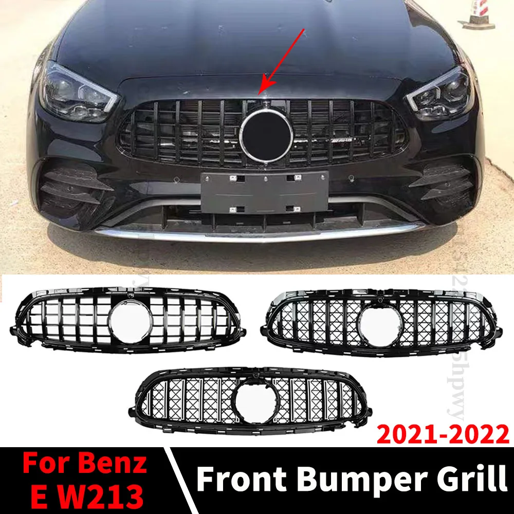 

Front Bumper Grille Racing Grill Tuning For Mercedes Benz E class W213 2021 2022 E260 E300 E350 E400 E450 Facelift Sport Trim