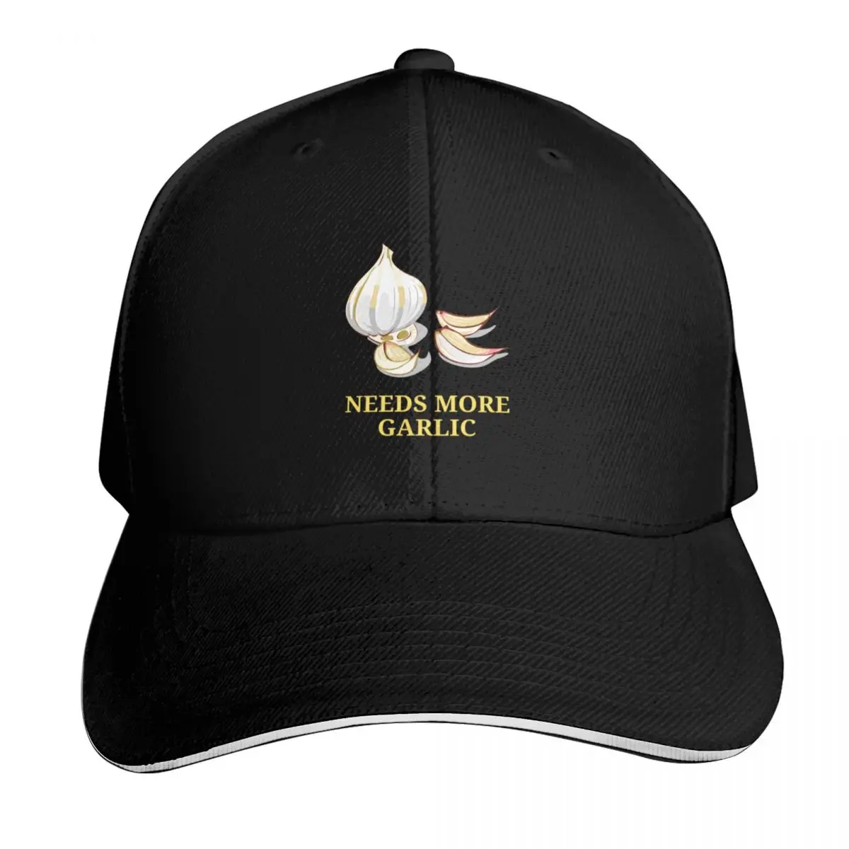 

Needs More Garlic Baseball Cap foam party Hat Rave Military Cap Man Snap Back Hat Caps Male Women's