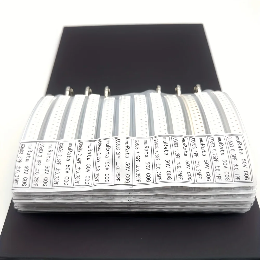 0402 SMD Capacitor Sample Book 80ValuesX50Pcs=4000Pcs 0.5PF~1UF Assortment Kit Pack