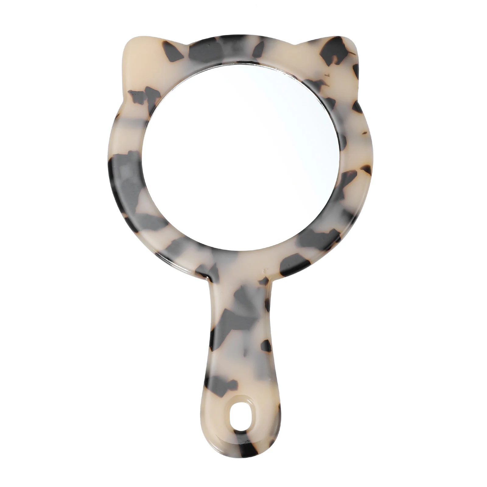 قطعة واحدة من مرآة مكياج جميلة محمولة ومتينة، حجم صغير، تصميم مريح، إكسسوار تجميل للنساء