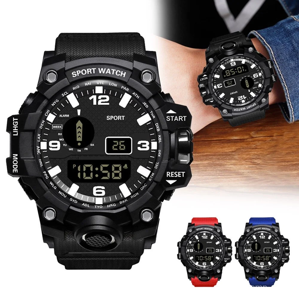 Kegllect Men Fashionable New Digital Watch Luminous Multi-function Leisure Sports Electronic Watches